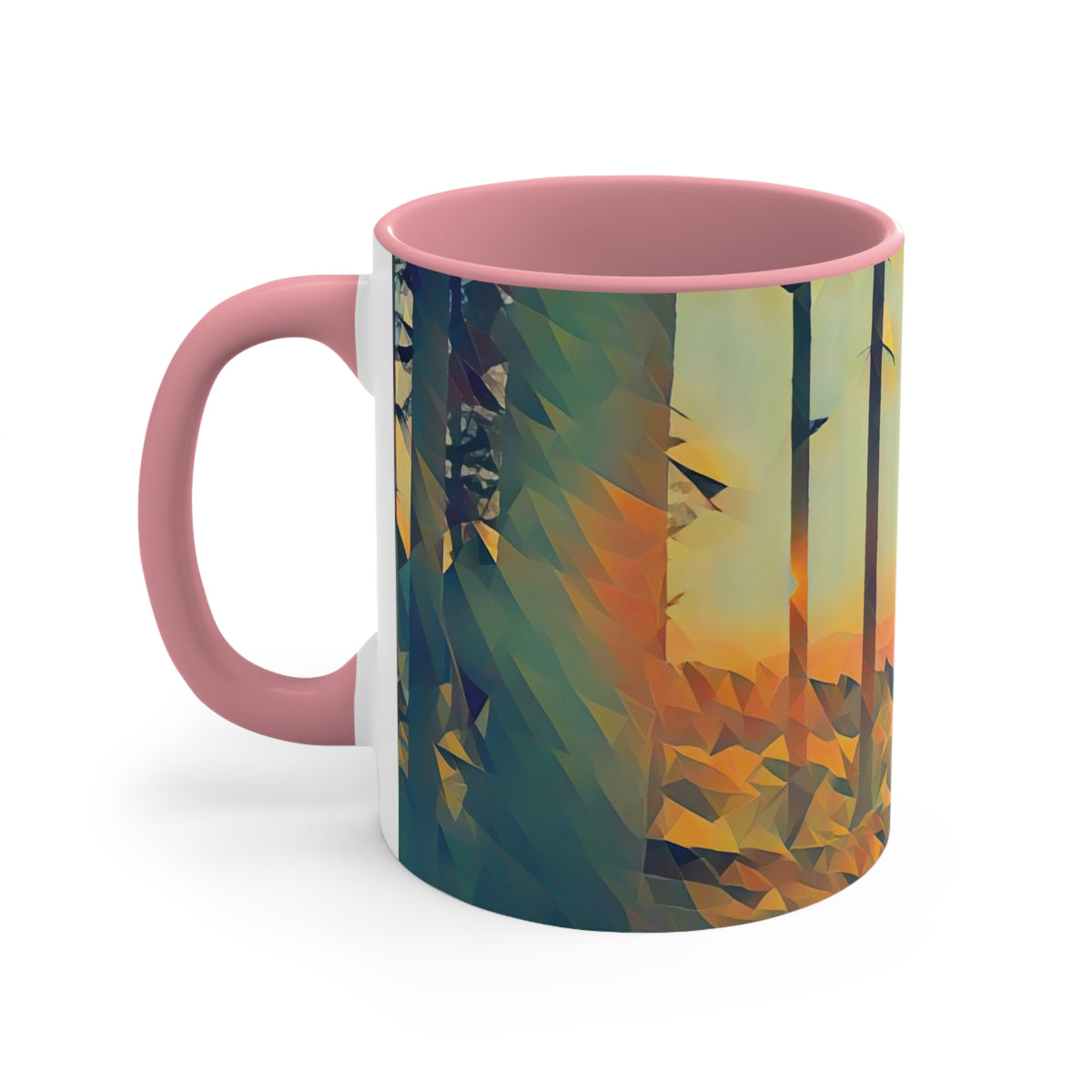 Mug 11oz - Poly Art - Forest Sunset (Variant 1)