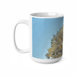 Ceramic White Cup 15oz - Poly Art - Tree Crown (Variant 1)