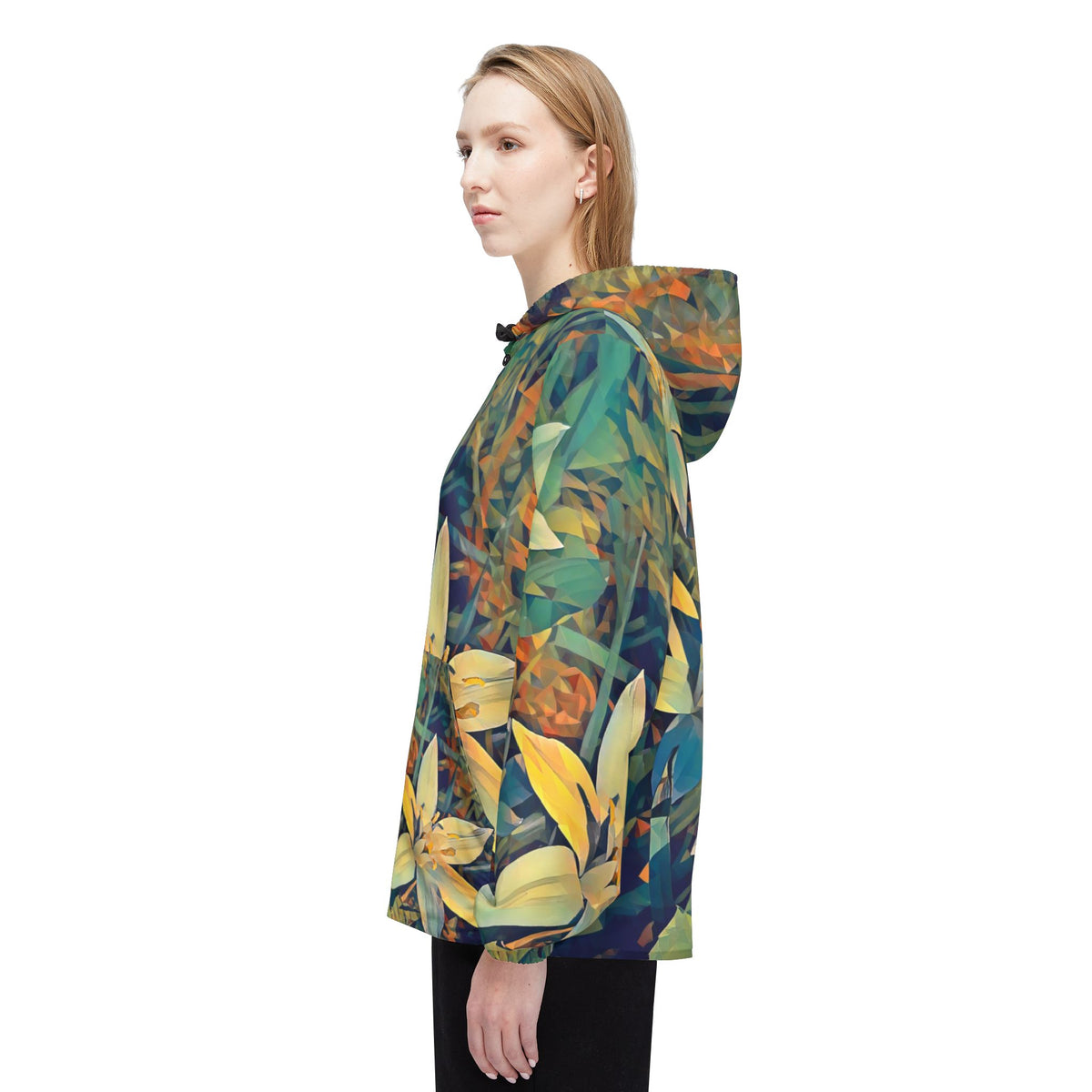 Windbreaker Jacket - Poly Art - Flower of Ornithogalum (Variant 2)