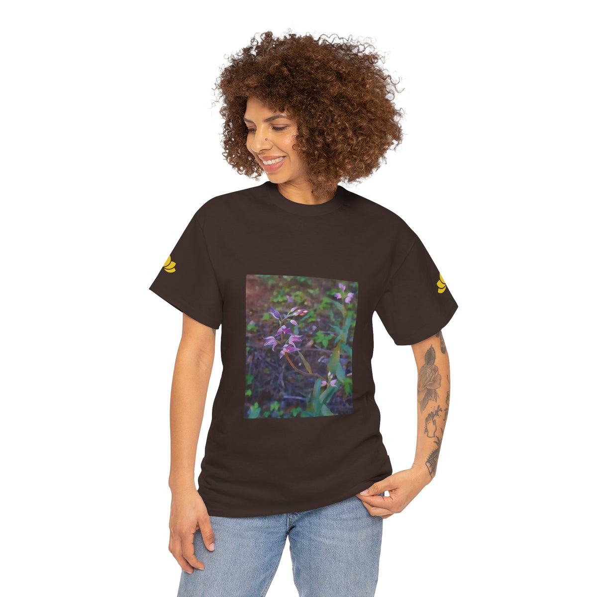 Unisex Heavy Cotton Tee - Flower of Cephalanthera Rubra
