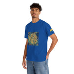 Unisex Heavy Cotton Tee - Poly Art - Flower of Euphorbia Helioscopia