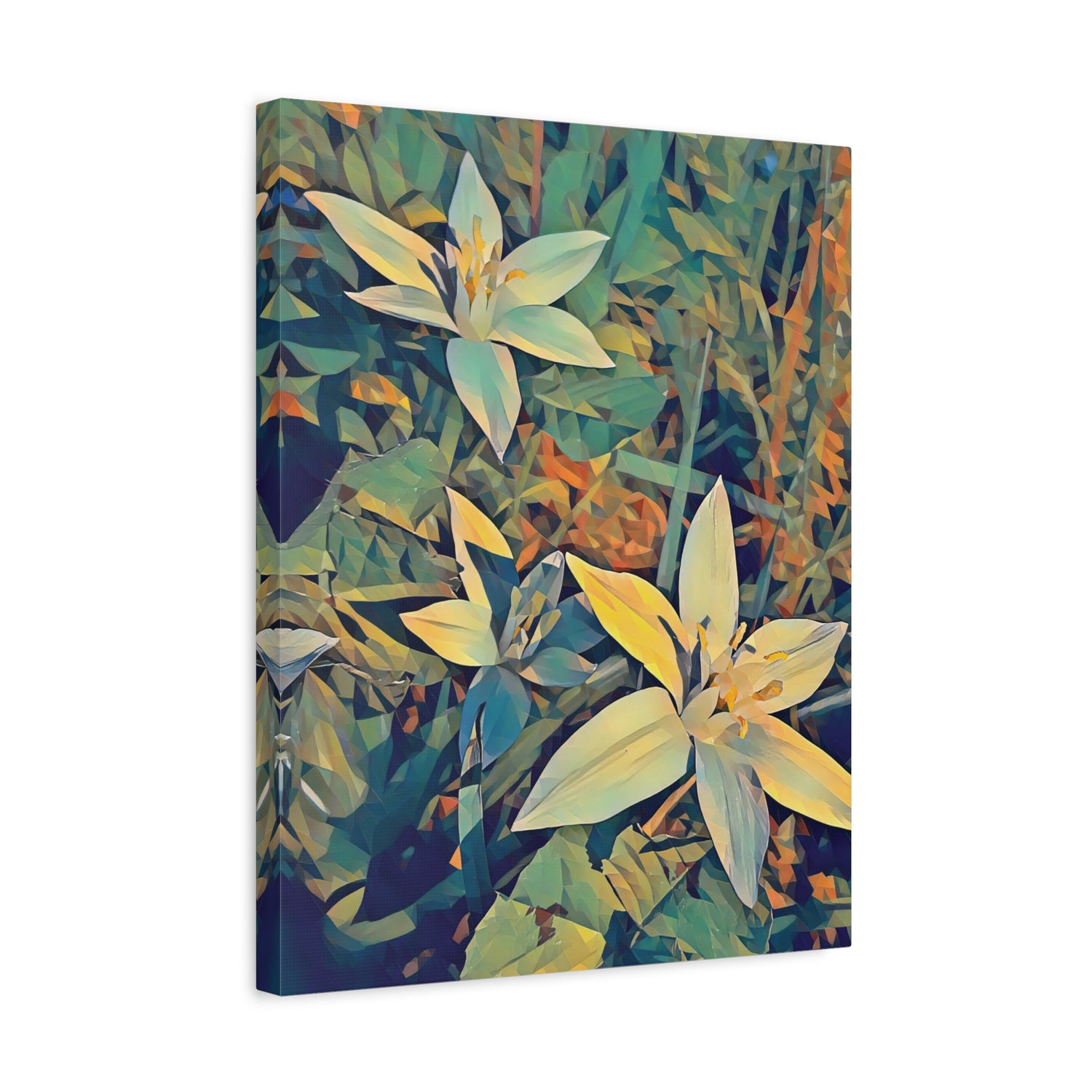 Stretched Matte Canvas - Poly Art - Flower of Ornithogalum (Variant 2)