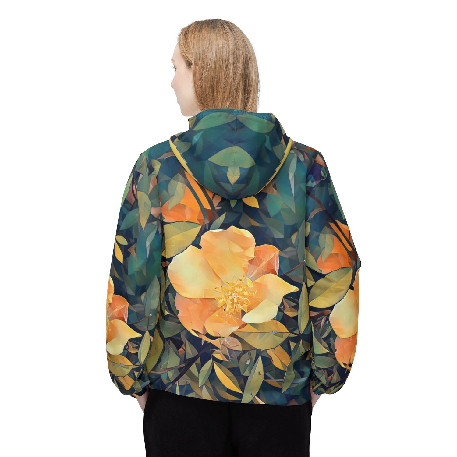 Windbreaker Jacket - Poly Art - Flower of Rose (Variant 2)