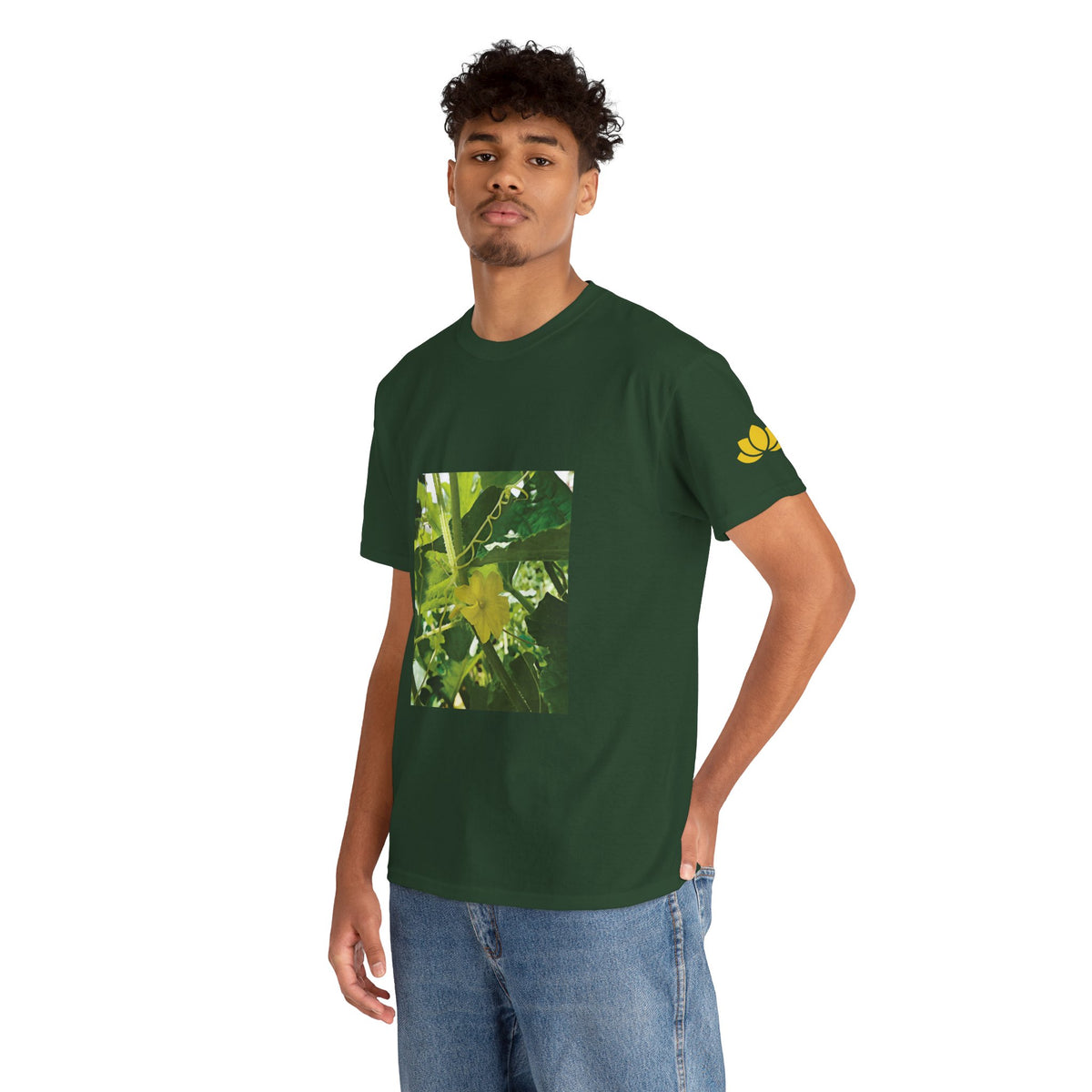Unisex Heavy Cotton Tee - Flower of Cucumber