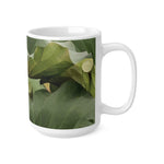 Ceramic White Cup 15oz - Poly Art - Flower of Lotus (Variant 1)