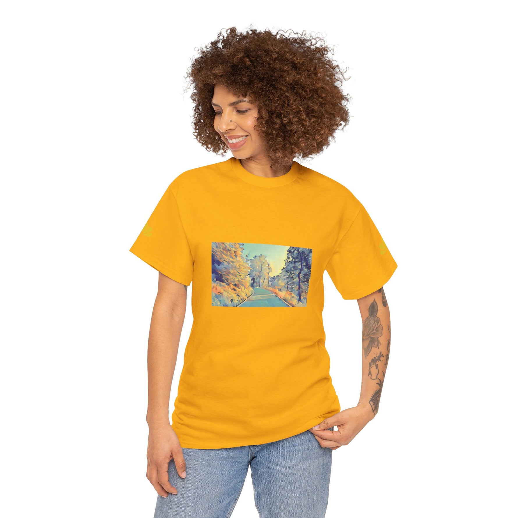 Unisex Heavy Cotton Tee - Poly Art - Forest (Variant 3)