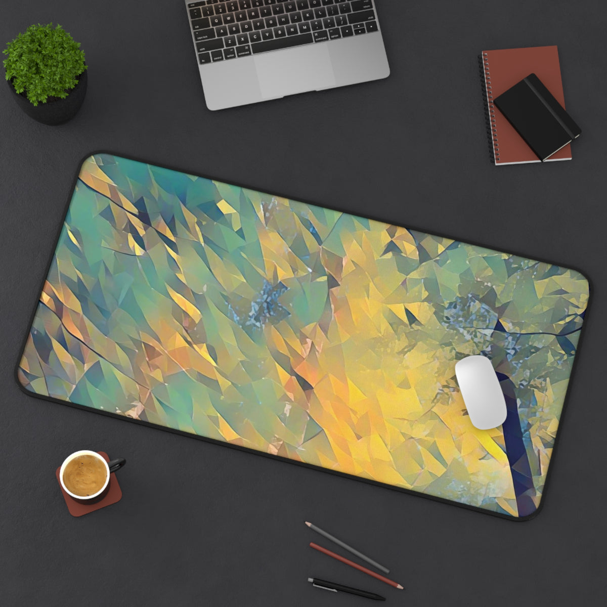 Desk Mat - Poly Art - Forest (Variant 02)