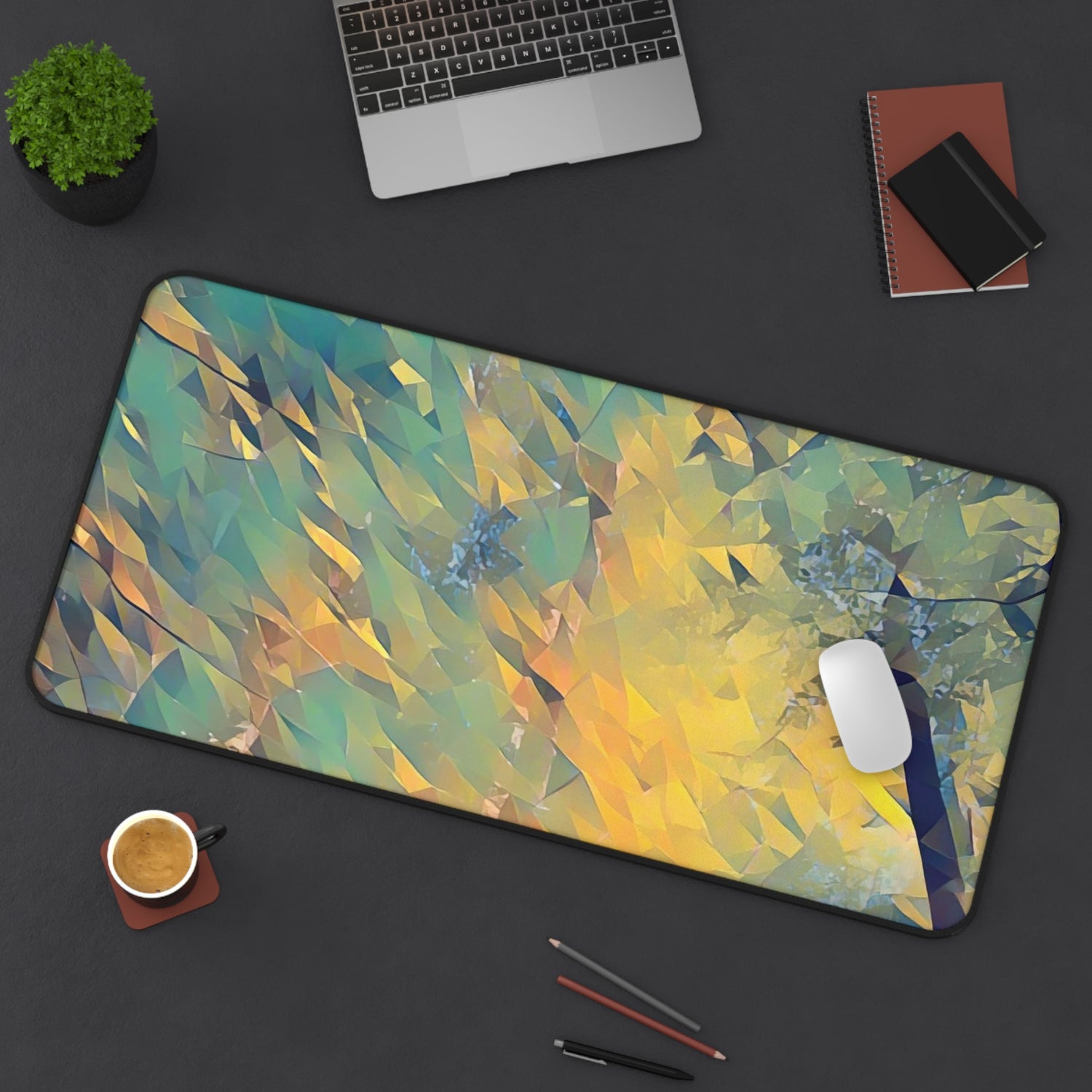 Desk Mat - Poly Art - Forest (Variant 02)