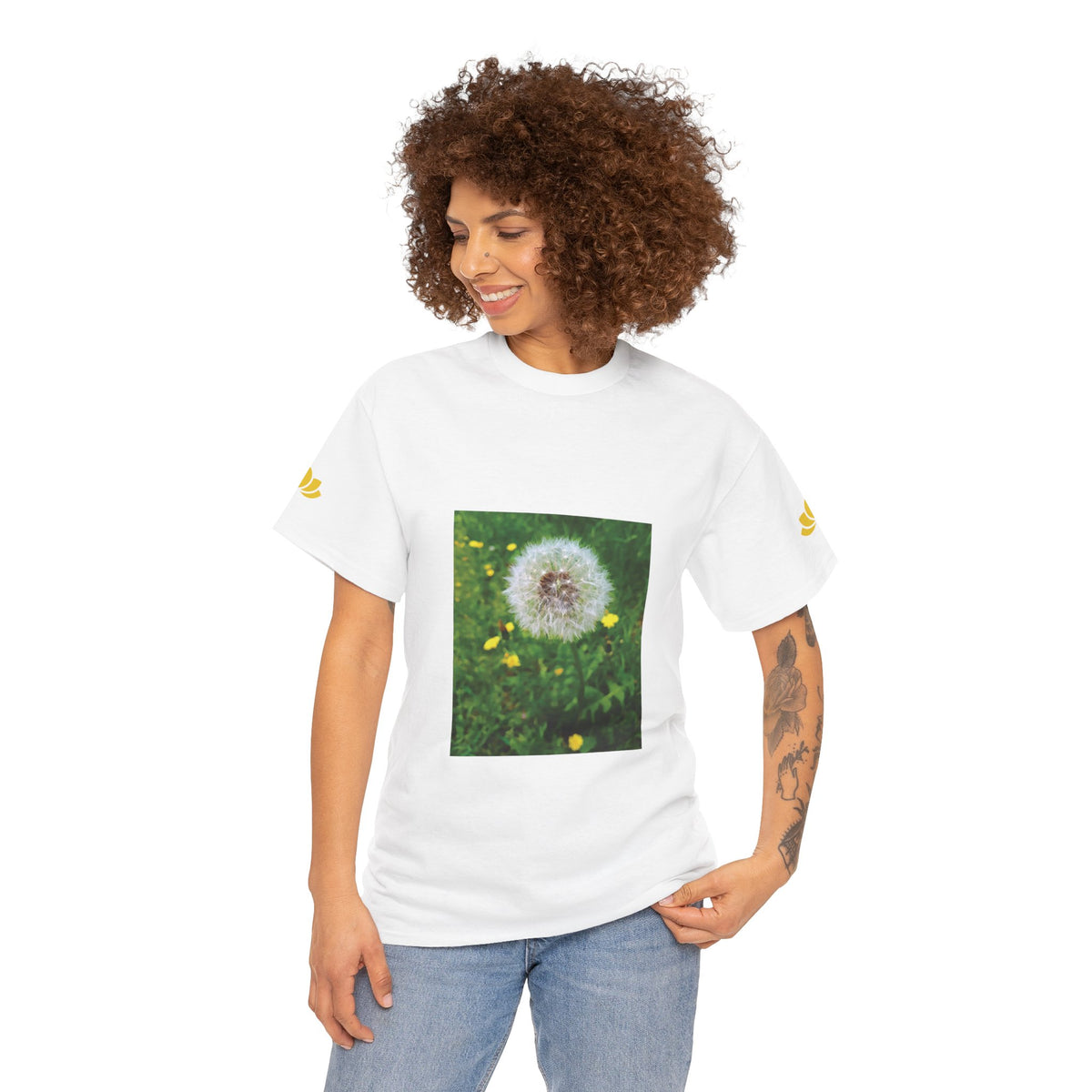 Unisex Heavy Cotton Tee - Flower of Dandelion