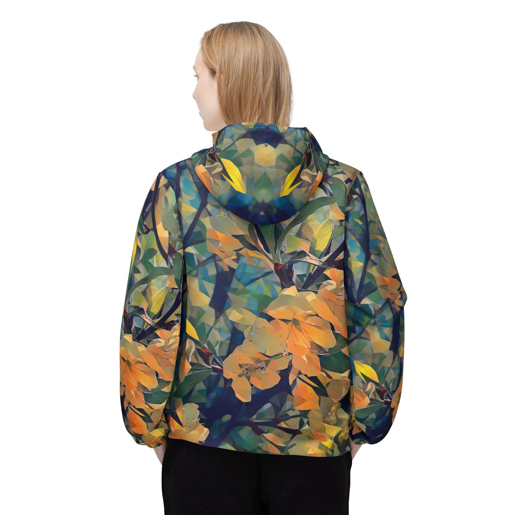 Windbreaker Jacket - Poly Art - Apple's Tree Flower (Variant 2)