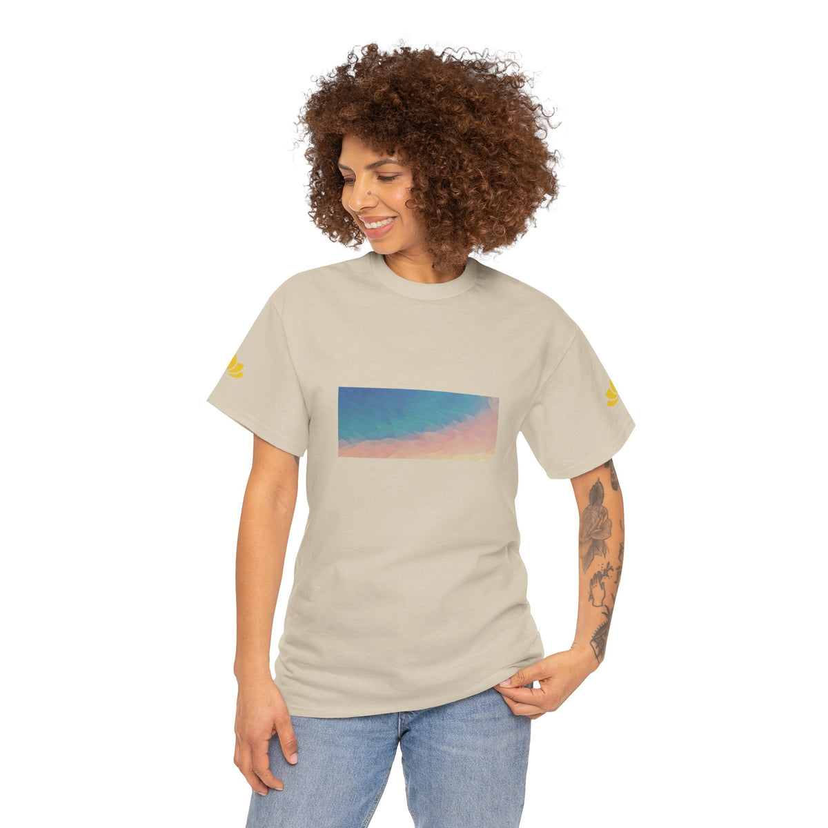 Unisex Heavy Cotton Tee - Poly Art - Sunset Sky (Variant 2)