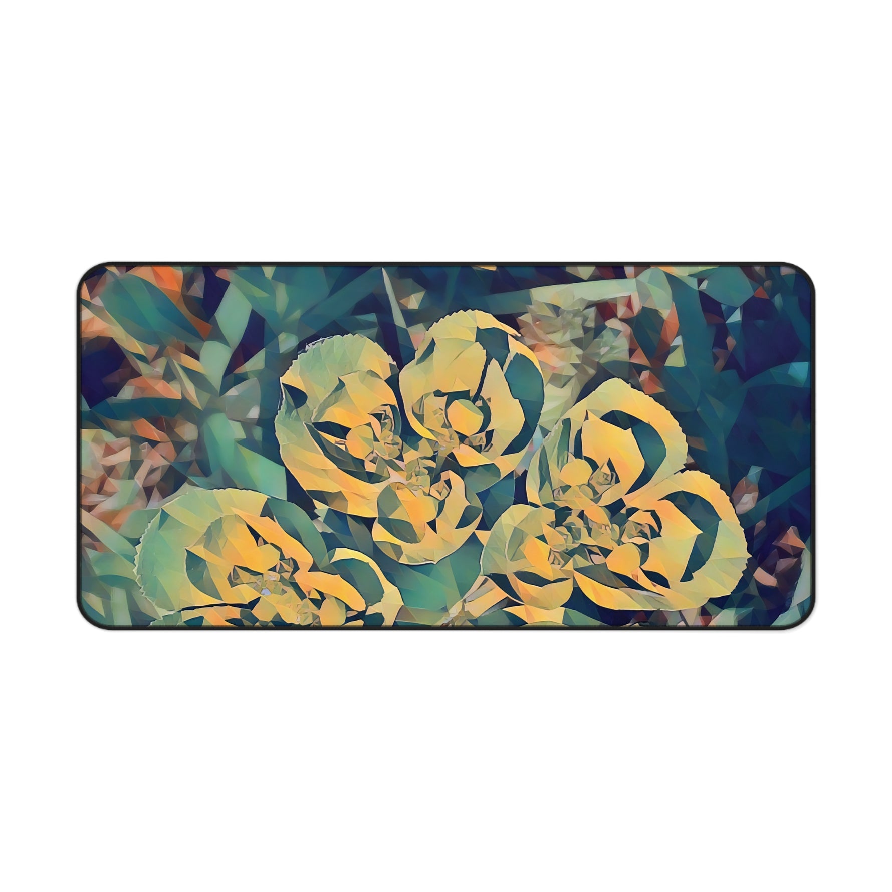Desk Mat - Poly Art - Flower of Euphorbia Helioscopia