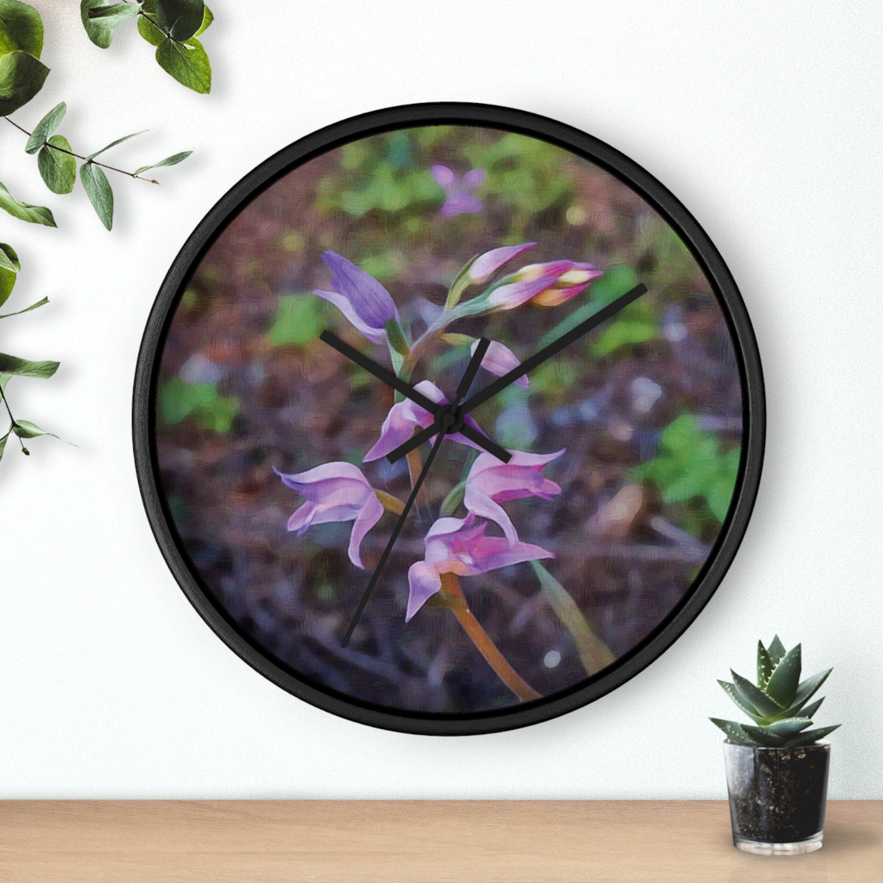 Wall Clock - Flower of Cephalanthera Rubra