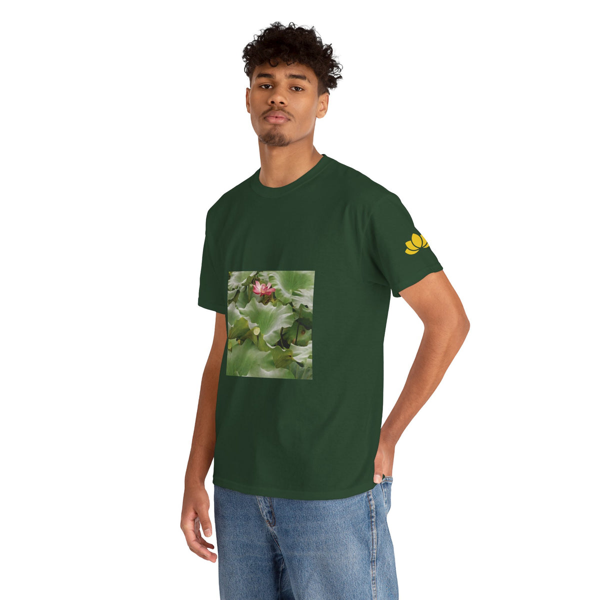Unisex Heavy Cotton Tee - Flower of Lotus (Variant 2)