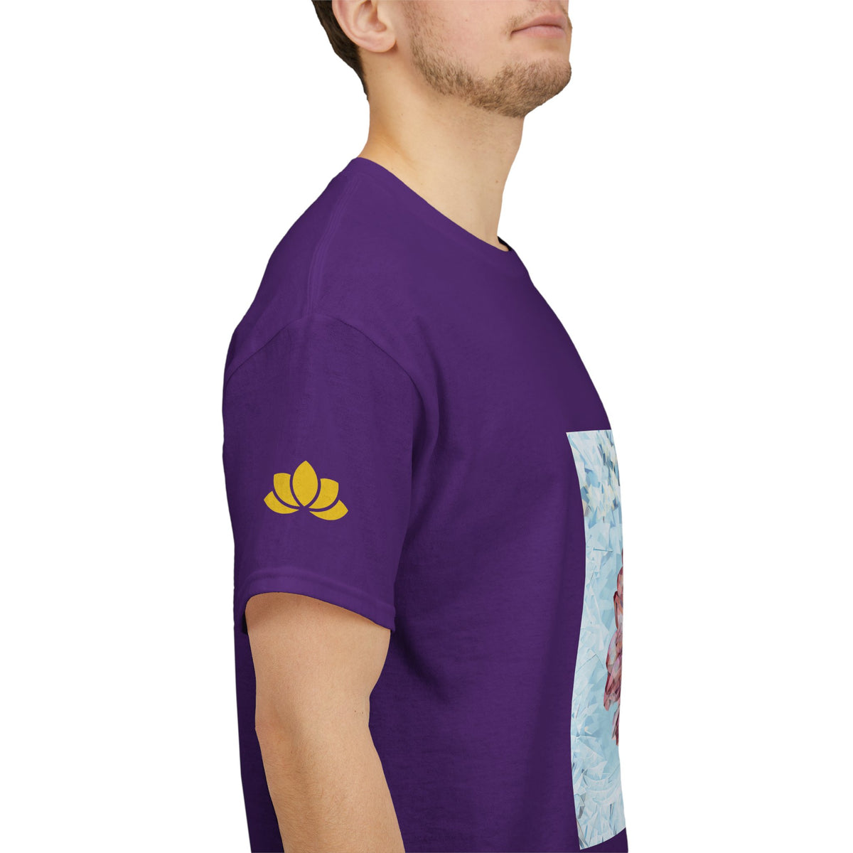 Unisex Heavy Cotton Tee - Poly Art - Flower of Dahlia (Variant 2)