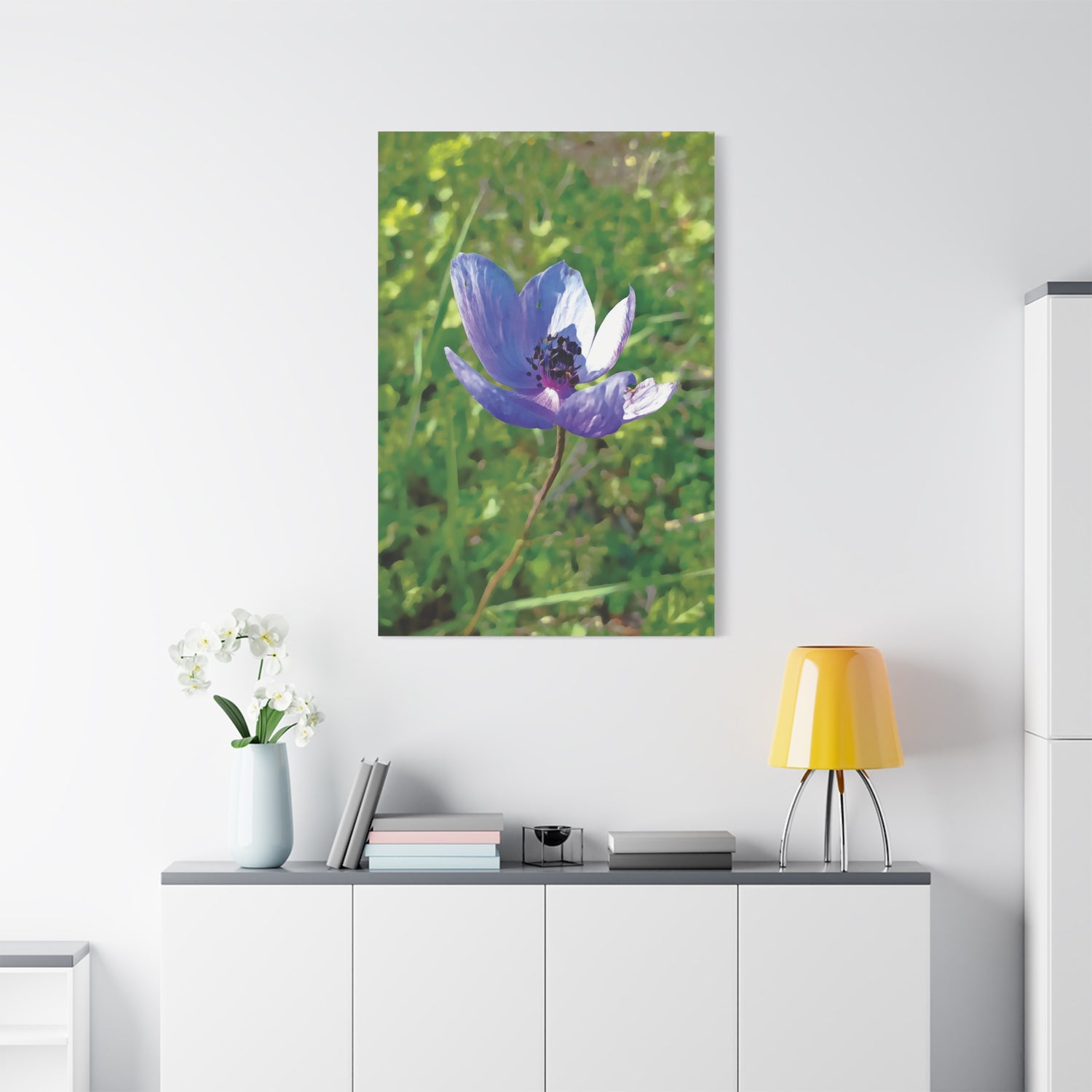 Stretched Matte Canvas - Flower of Anemone