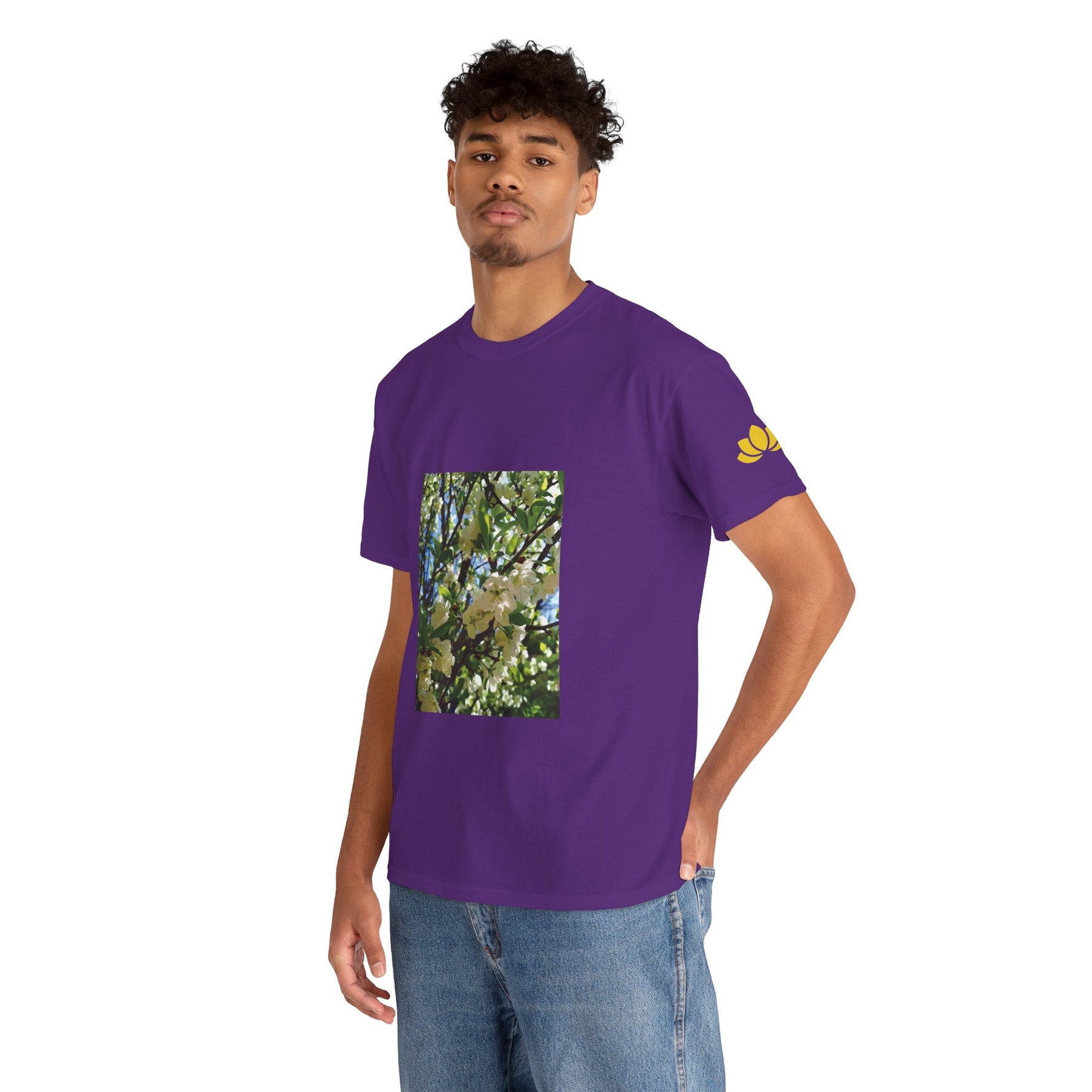 Unisex Heavy Cotton Tee - Apple's Tree Flower