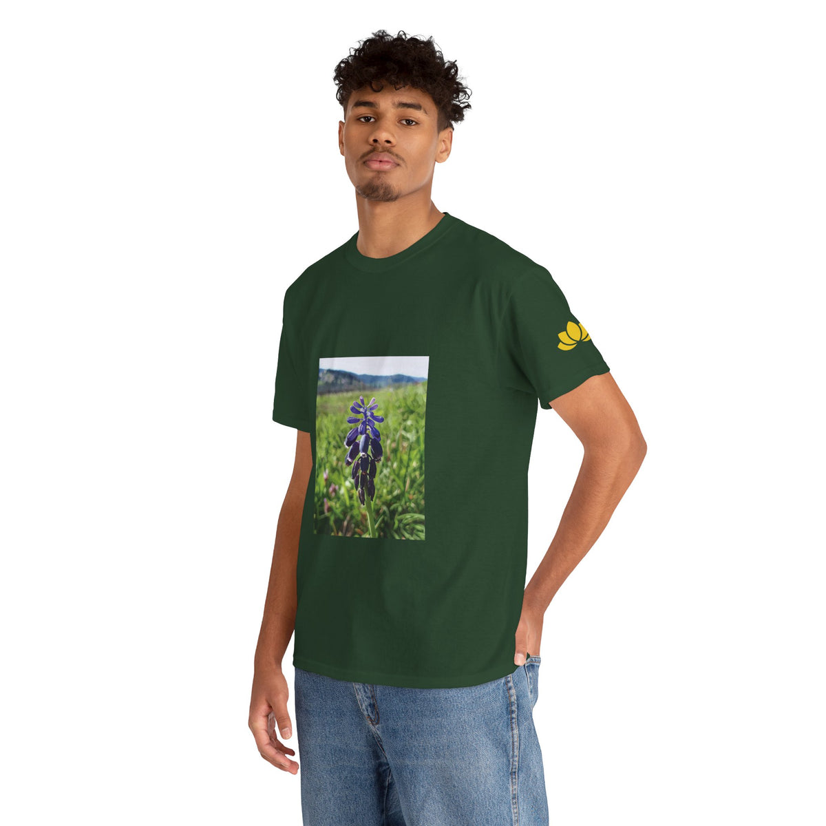 Unisex Heavy Cotton Tee - Poly Art - Flower of Muscari