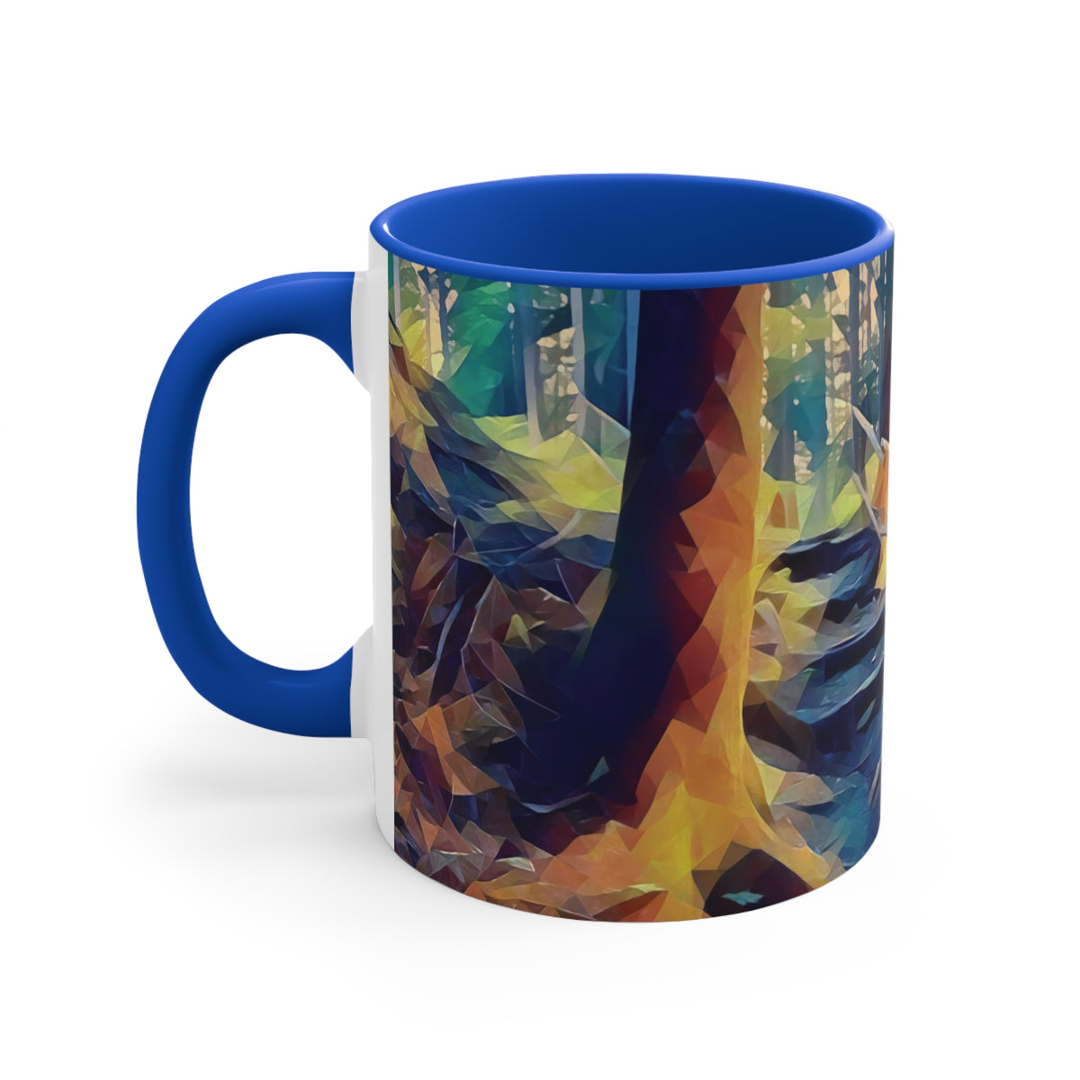 Mug 11oz - Poly Art - Forest, a Path (Variant 1)
