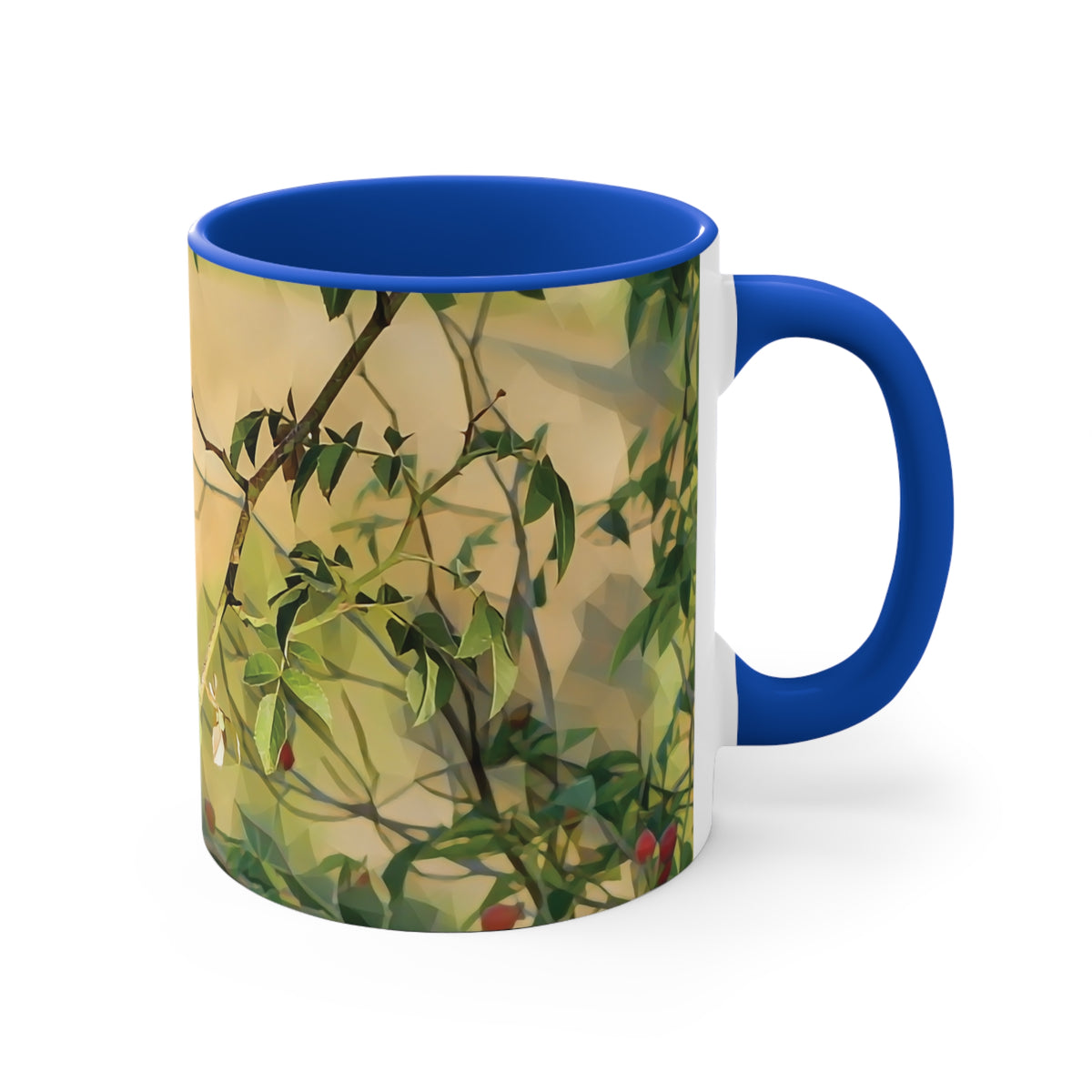 Mug 11oz - Poly Art - Rosehip plant (Variant 1)