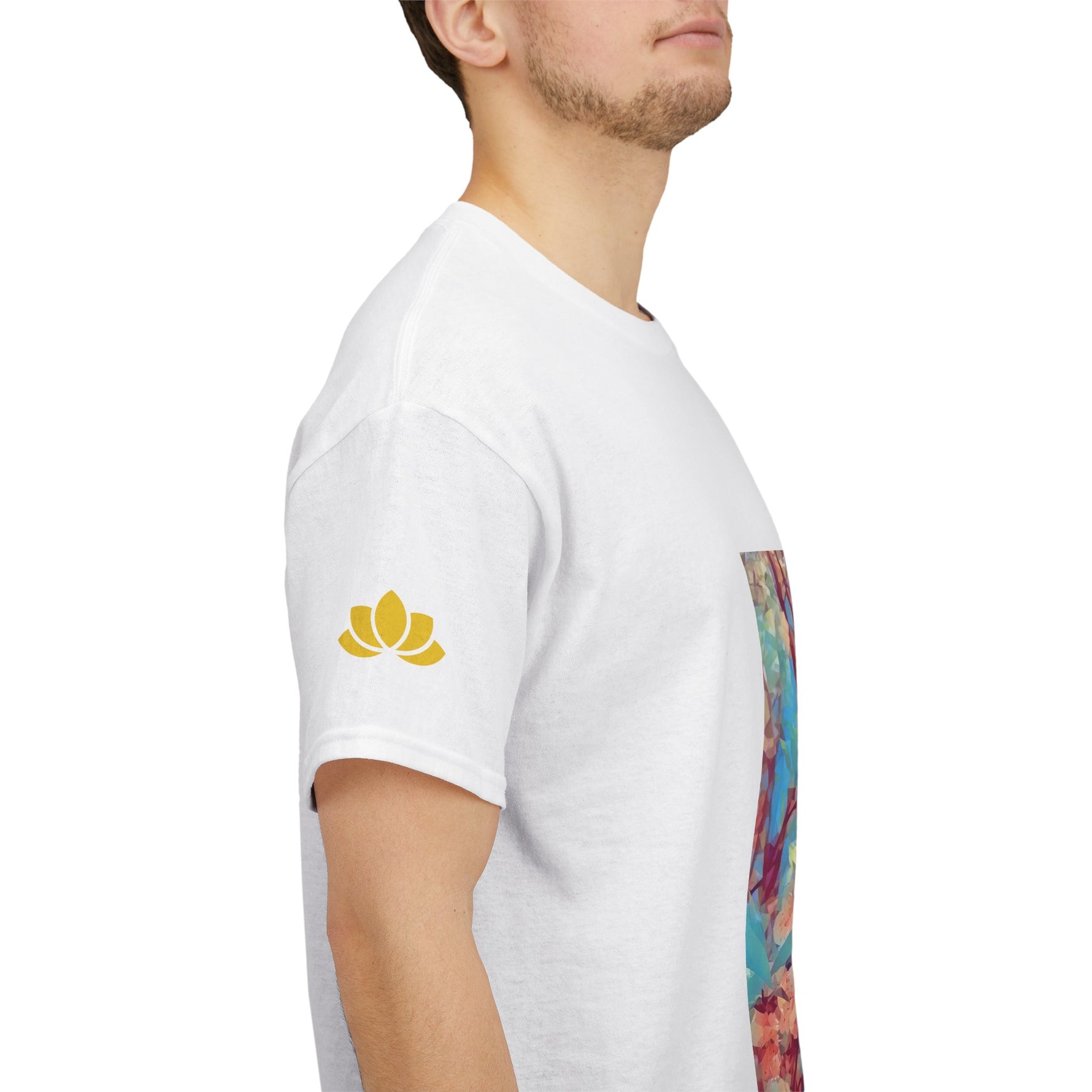 Unisex Heavy Cotton Tee - Poly Art - Apple's Tree Flower (Variant 3)