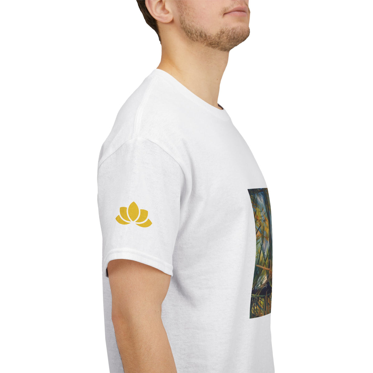 Unisex Heavy Cotton Tee - Poly Art - Fir Pinecone
