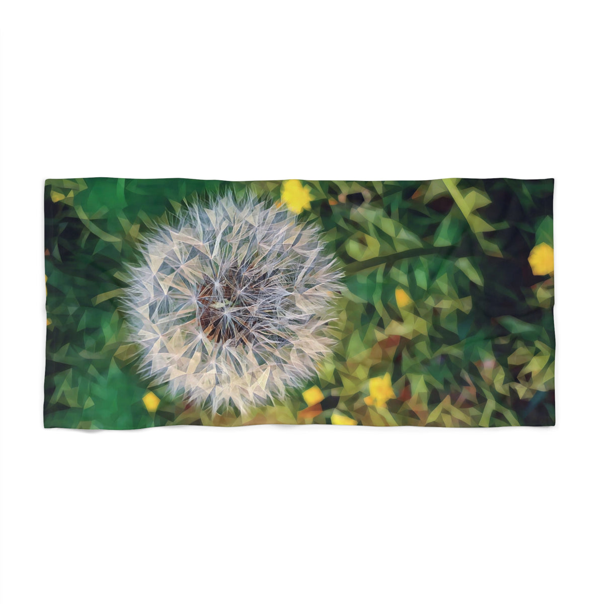 Beach Towel – Poly Art - Flower of Dandelion (Variant 2)