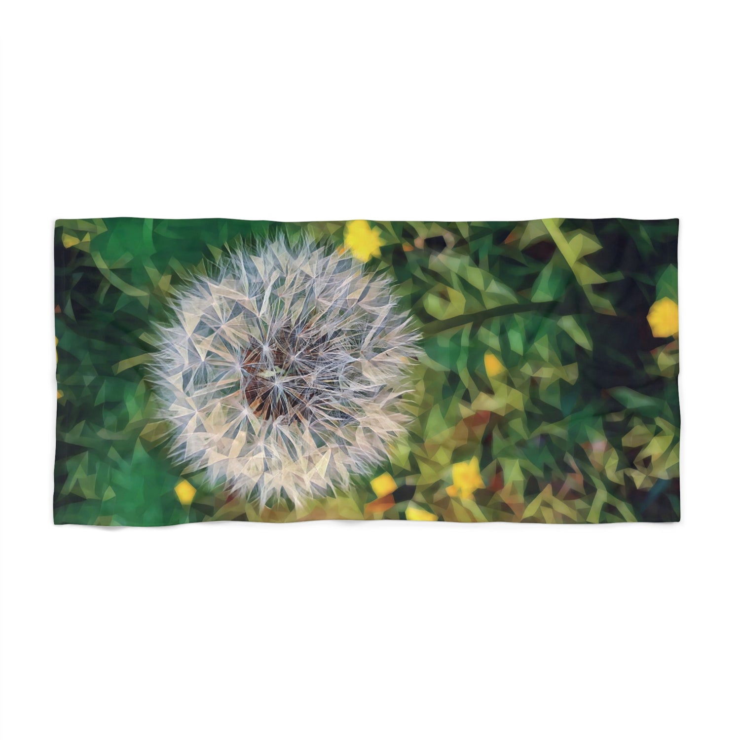 Beach Towel – Poly Art - Flower of Dandelion (Variant 2)
