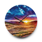 Acrylic Wall Clock - Poly Art - Tuscan Landscape (Variant 2)