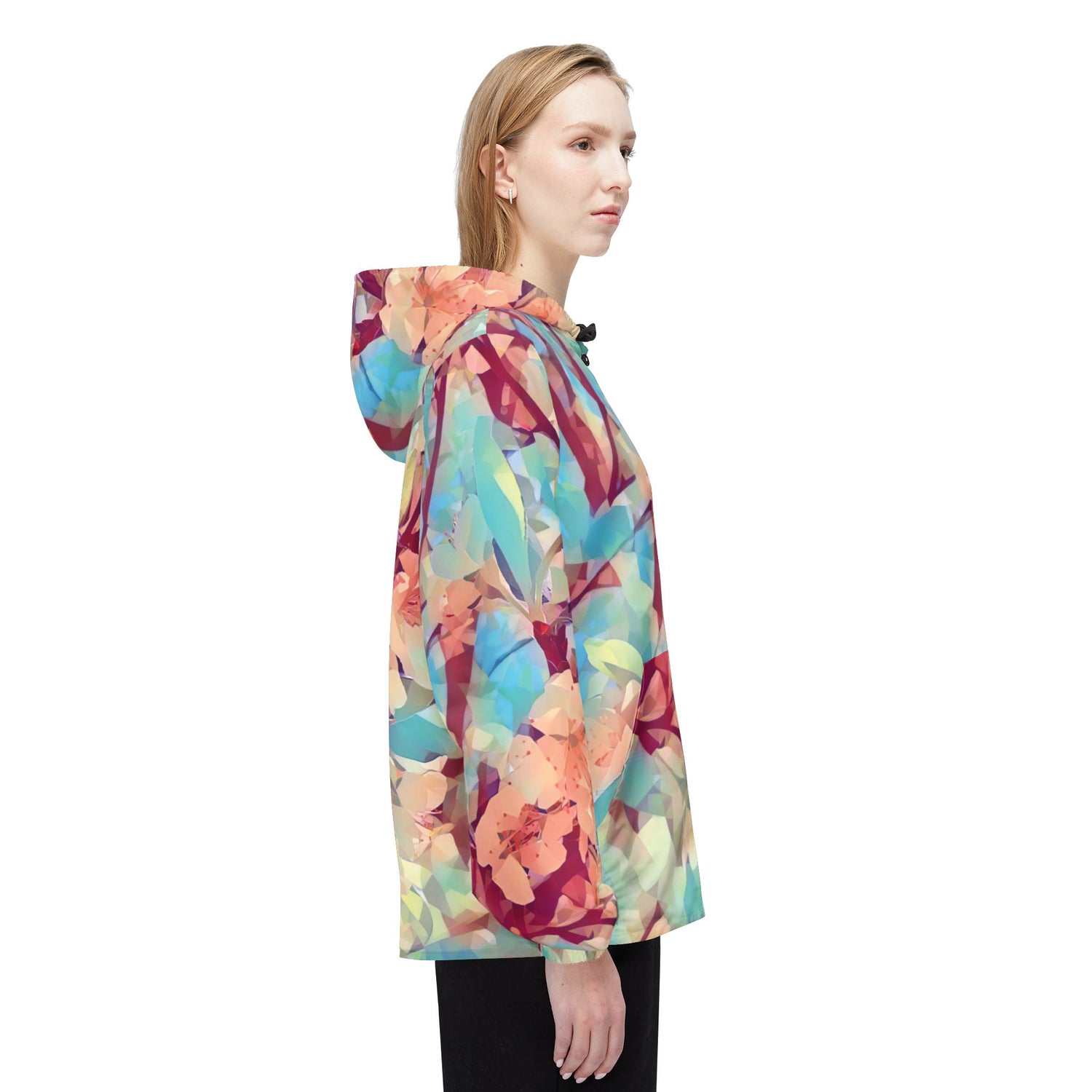 Windbreaker Jacket - Poly Art - Apple's Tree Flower (Variant 3)