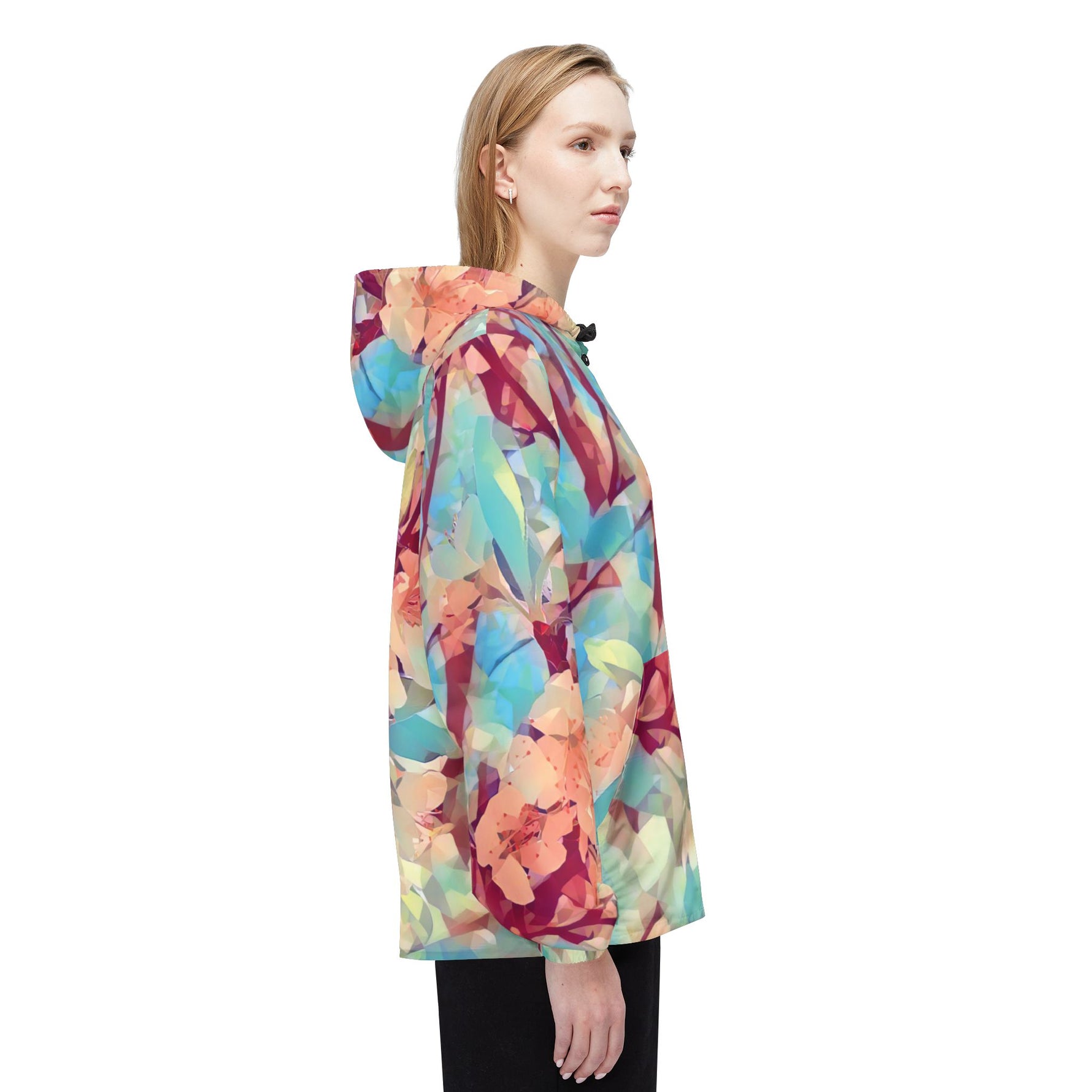 Windbreaker Jacket - Poly Art - Apple's Tree Flower (Variant 3)