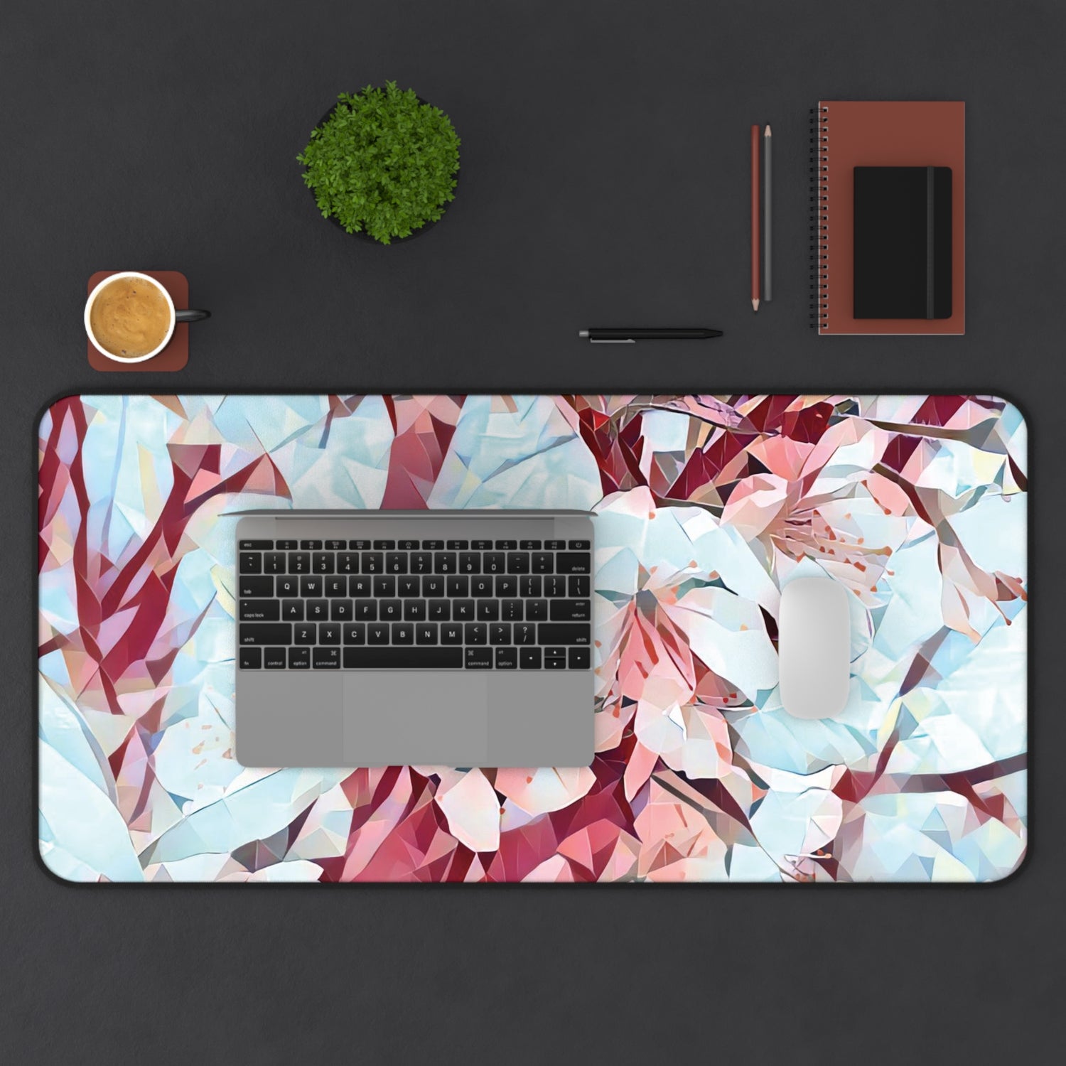 Desk Mat - Poly Art - Apple's Tree Flower (Variant 4)