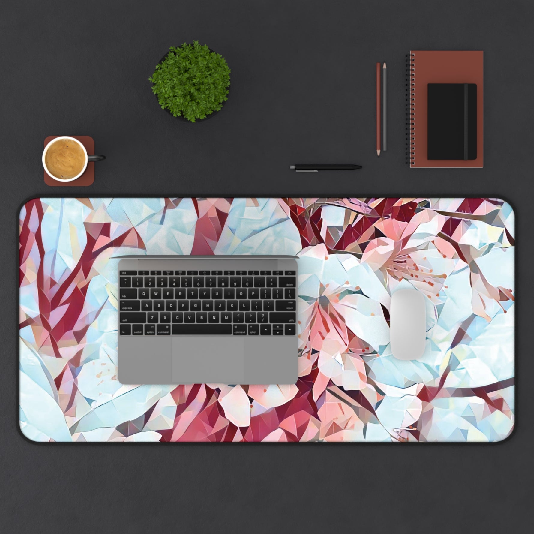 Desk Mat - Poly Art - Apple's Tree Flower (Variant 4)
