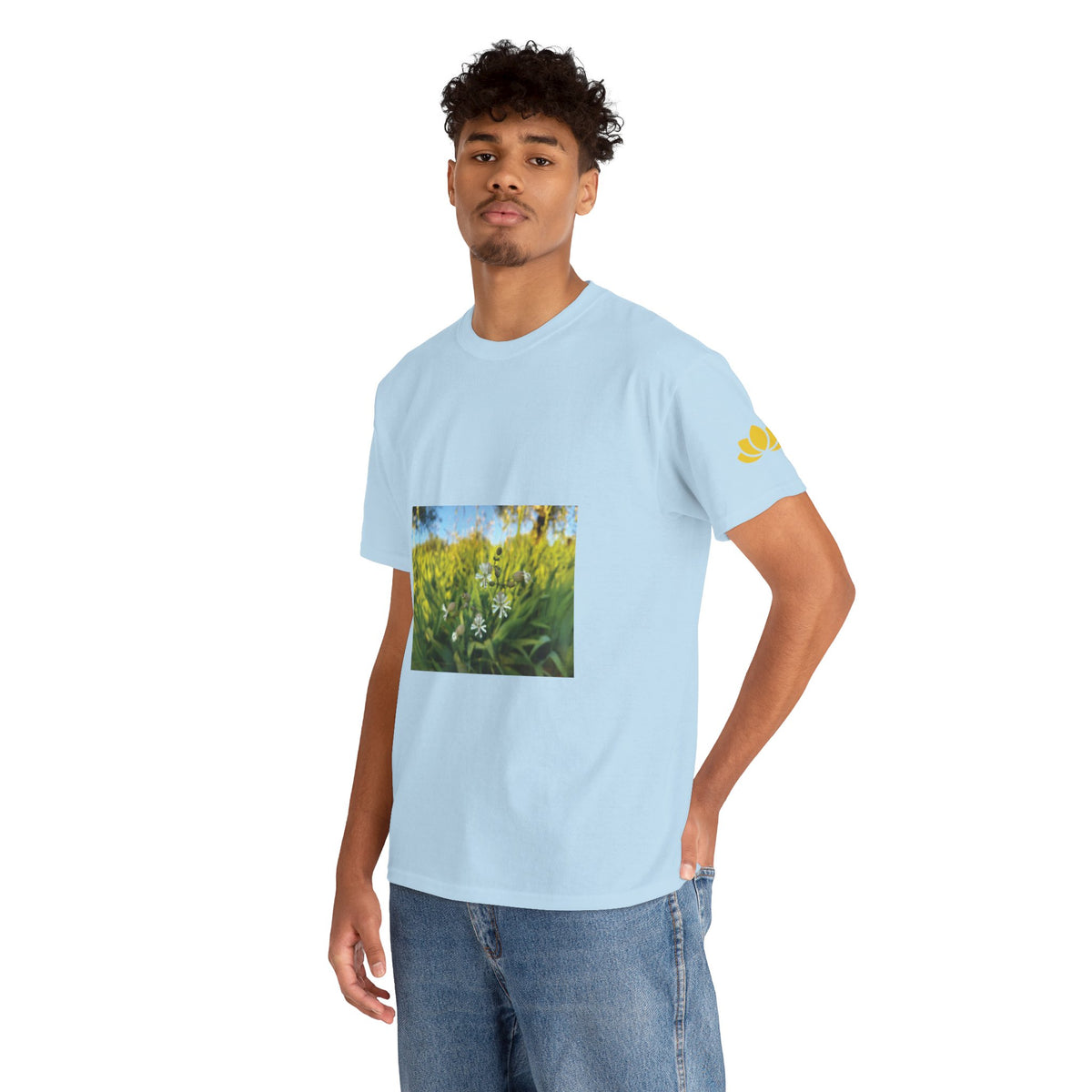 Unisex Heavy Cotton Tee - Flower of Silene Vulgaris