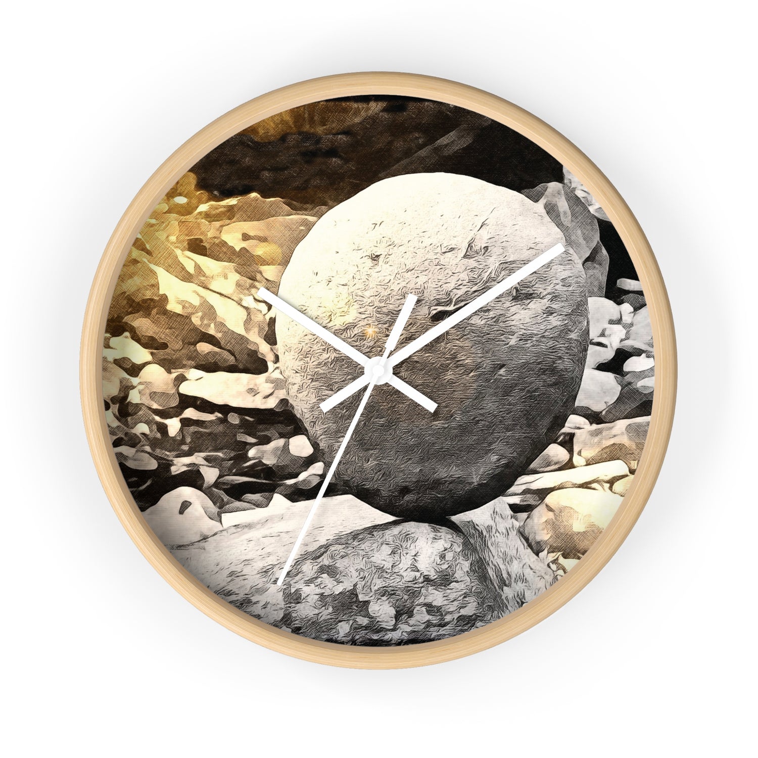 Wall Clock - Stone Balance (Variant 1)