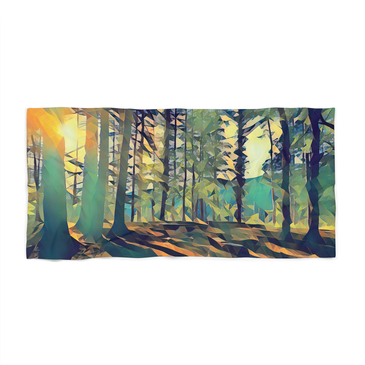 Beach Towel – Poly Art - Forest (Variant 05)