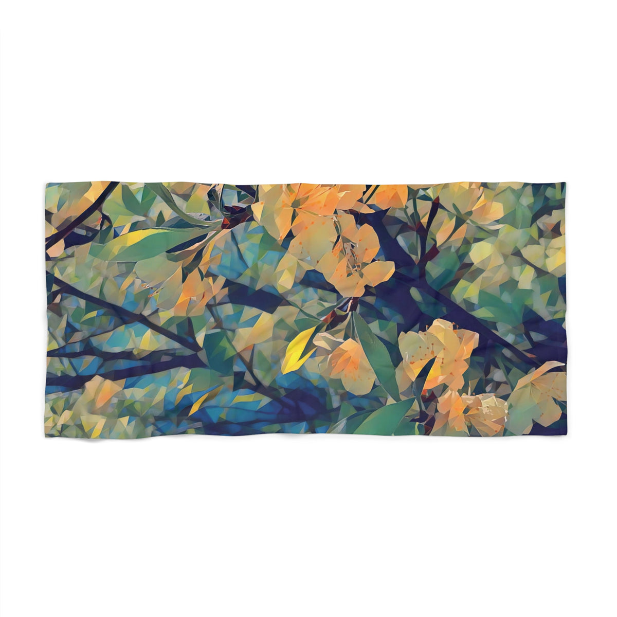Beach Towel – Poly Art - Apple's Tree Flower (Variant 06)