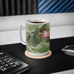 Ceramic White Cup 15oz - Flower of Lotus (Variant 2)
