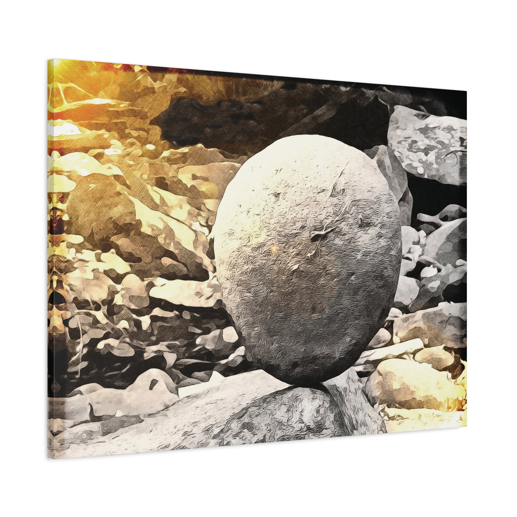 Stretched Matte Canvas - Stone Balance (Variant 1)
