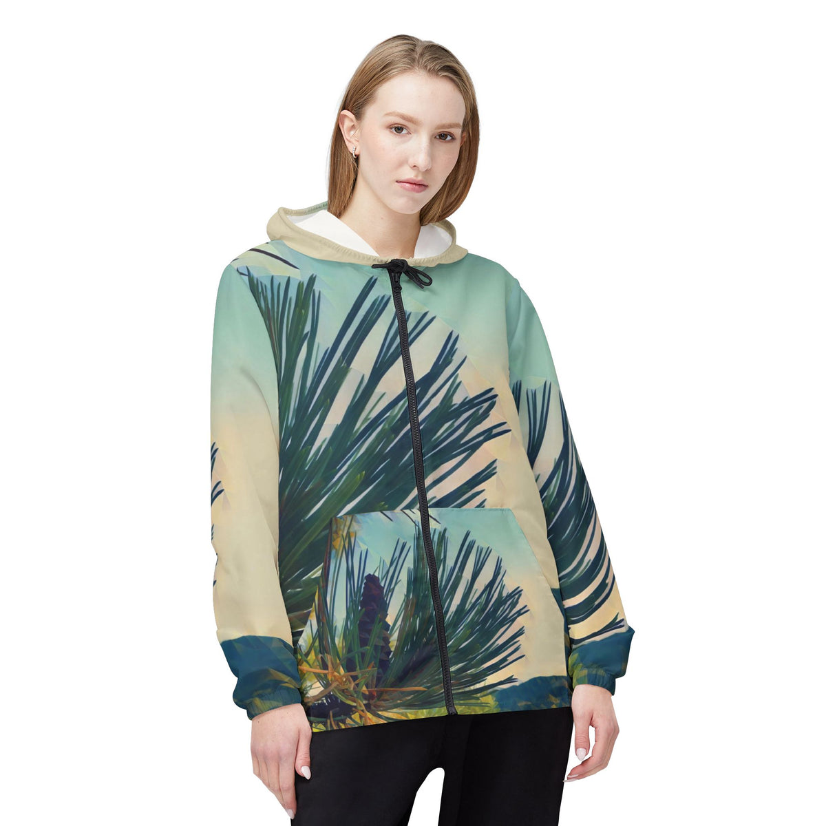 Windbreaker Jacket - Poly Art - Fir Pinecone