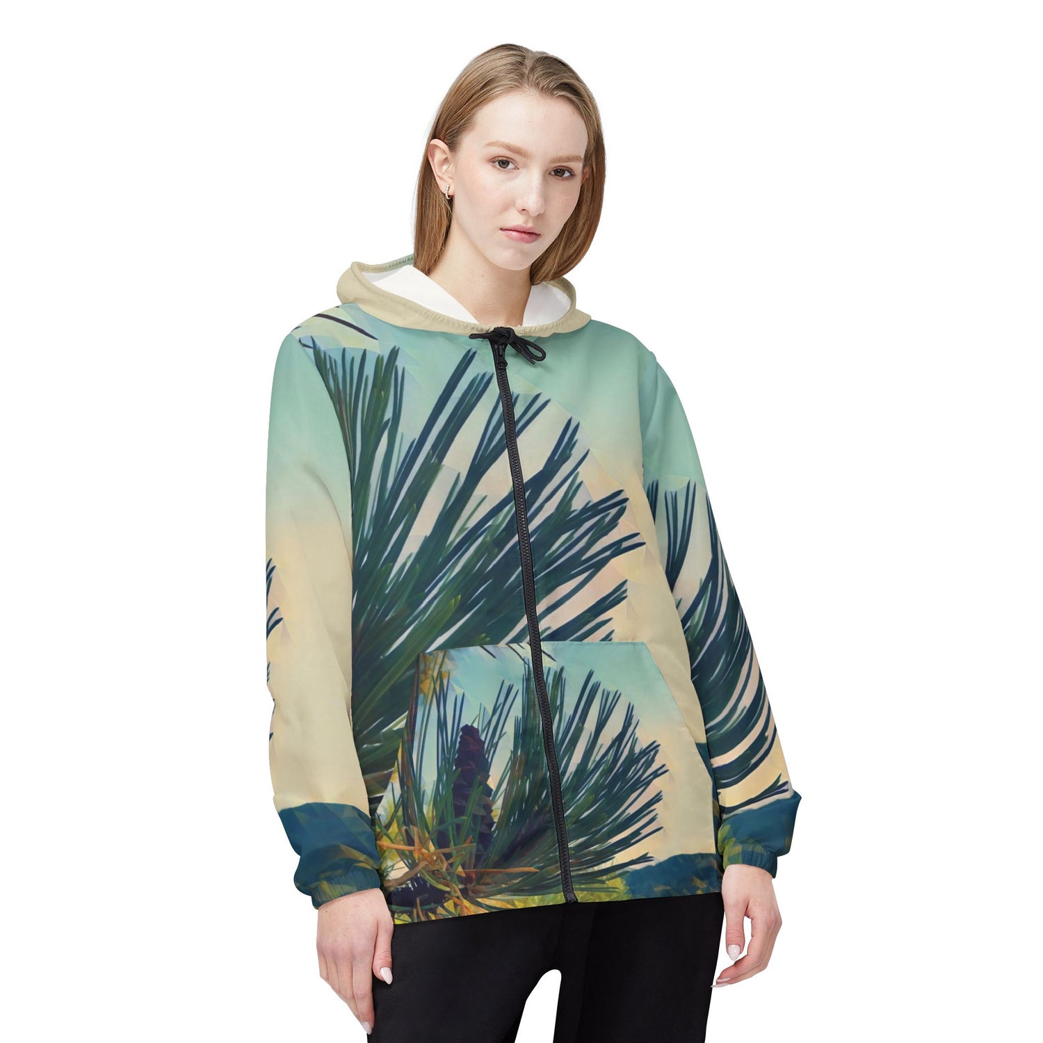 Windbreaker Jacket - Poly Art - Fir Pinecone