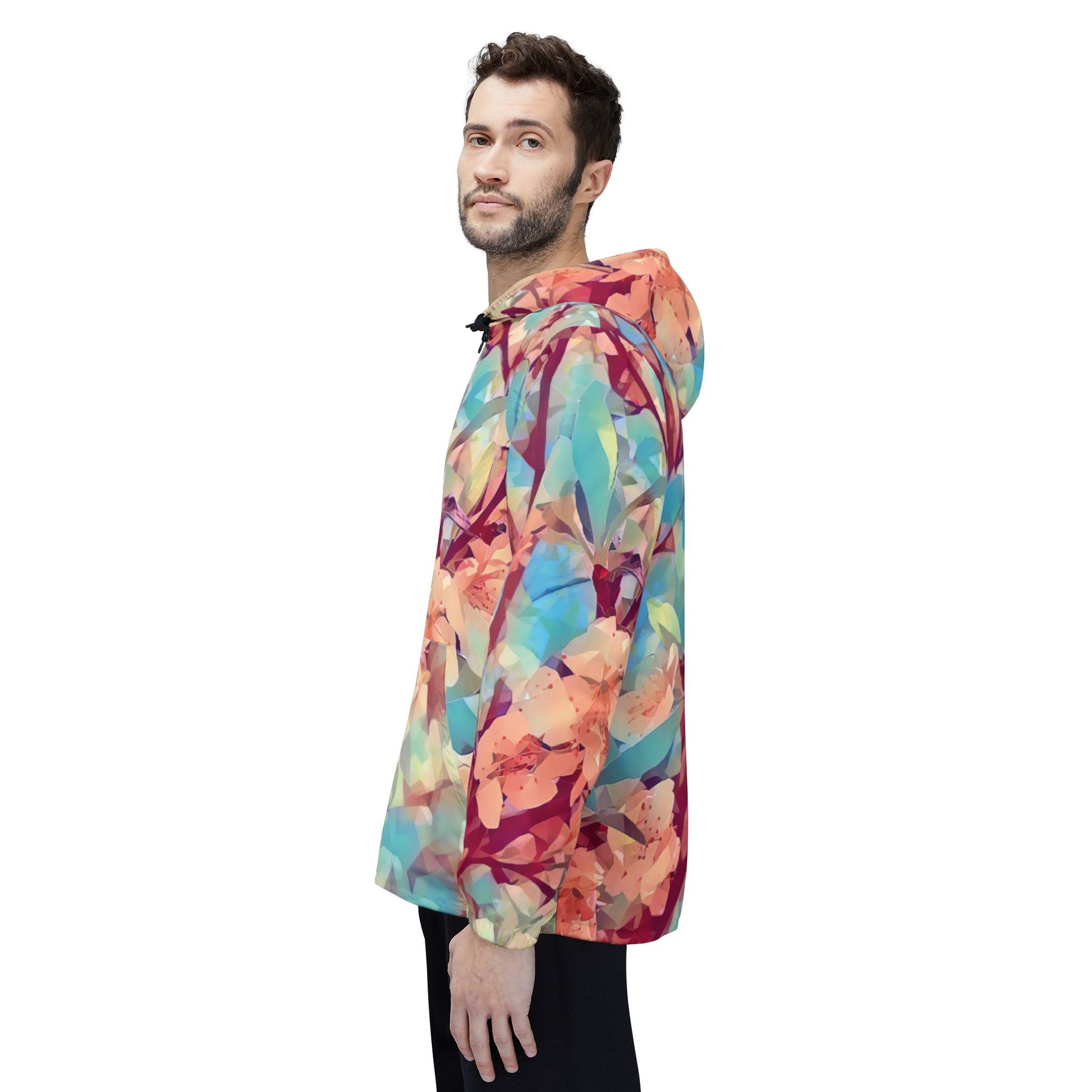 Windbreaker Jacket - Poly Art - Apple's Tree Flower (Variant 3)