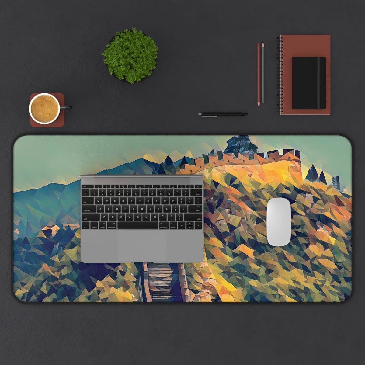 Desk Mat - Poly Art - China's Great Wall (Variant 1)