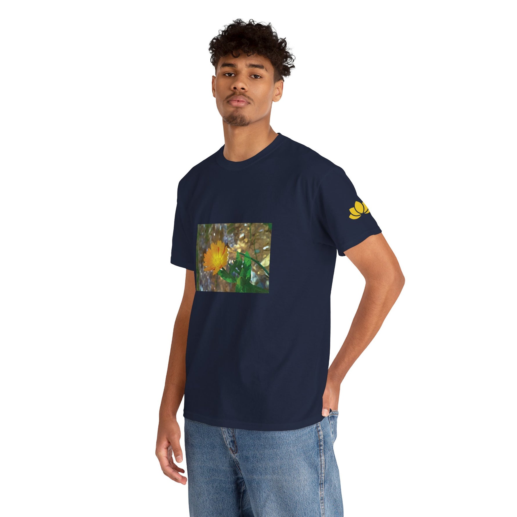 Unisex Heavy Cotton Tee - Flower of Calendula