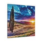 Stretched Matte Canvas - Poly Art - Tuscan Landscape (Variant 2)
