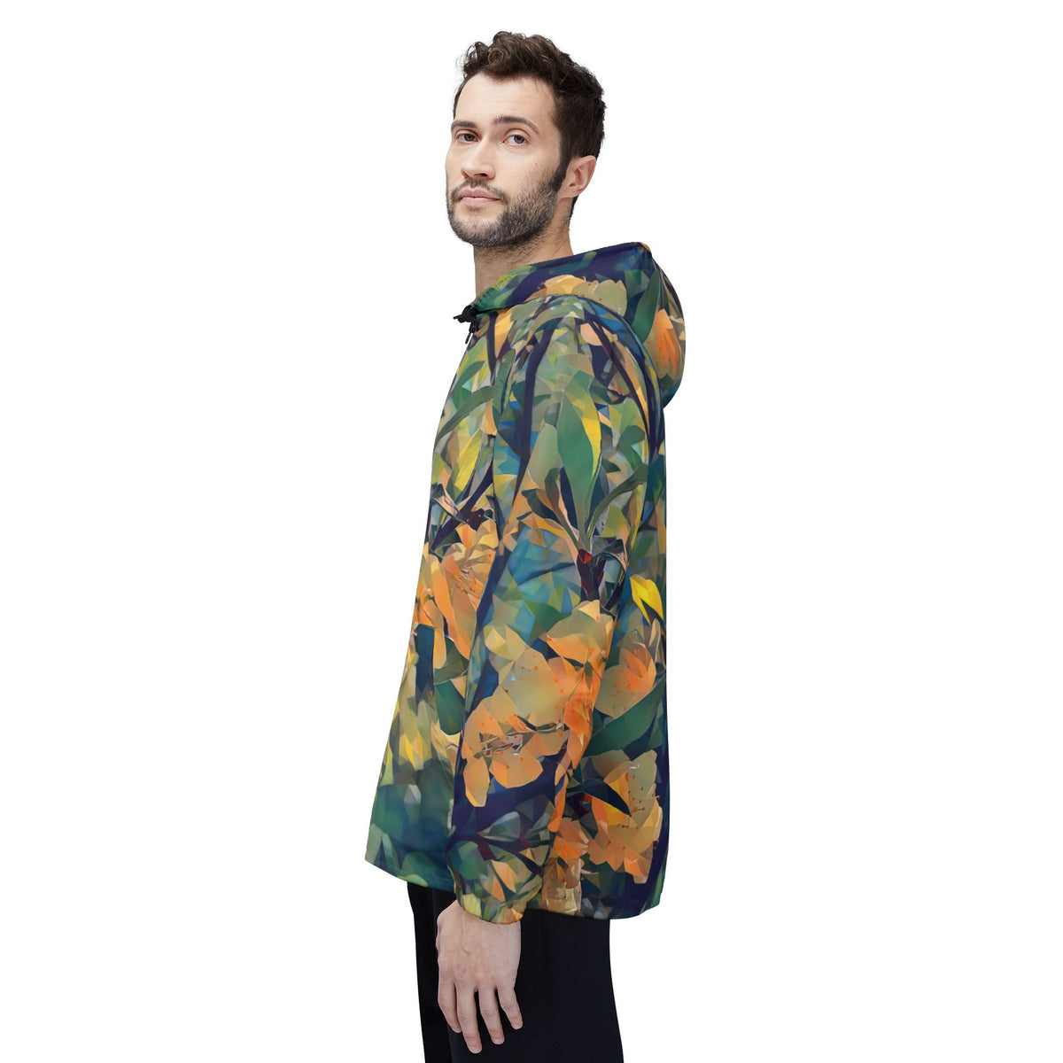Windbreaker Jacket - Poly Art - Apple's Tree Flower (Variant 2)