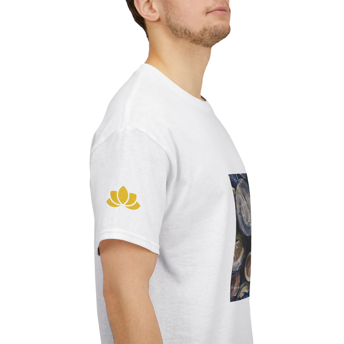 Unisex Heavy Cotton Tee - Poly Art - Wooden Trunks (Variant 2)