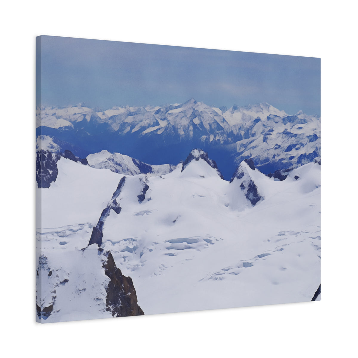 Stretched Matte Canvas - View from Mont Blanc