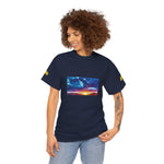 Unisex Heavy Cotton Tee - Poly Art - Sunset Sky (Variant 1)