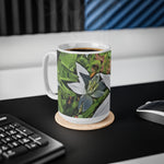 Ceramic White Cup 15oz - Poly Art - Flower of Ornithogalum (Variant 1)